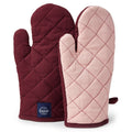 Cotton Maroon Oven Gloves (Pack of 2)