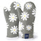 20s Sheeting Daisy Grey Oven Gloves (Pack of 2)