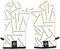 20s Sheeting Match Sticks Oven Gloves (Pack of 2)