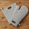 Cotton Ticking Black Oven Glove & Pot Holder