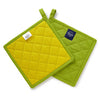 Yarn Dyed Cotton Lime Green Potholder (Pack of 4)