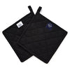 Yarn Dyed Cotton Full Black Potholder (Pack of 4)