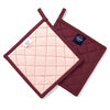 Yarn Dyed Cotton Maroon Potholder (Pack of 4)
