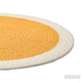 Cotton Yellow & Off White Placemat (Pack of 2)