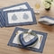 Cotton Canvas Indigo-01 Placemat + Table Napkins
