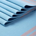 Cotton Ladder Blue Table Runner+Placemat (Pack of 5)