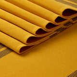 Cotton Ladder Yellow Table Runner+Placemat (Pack of 7)