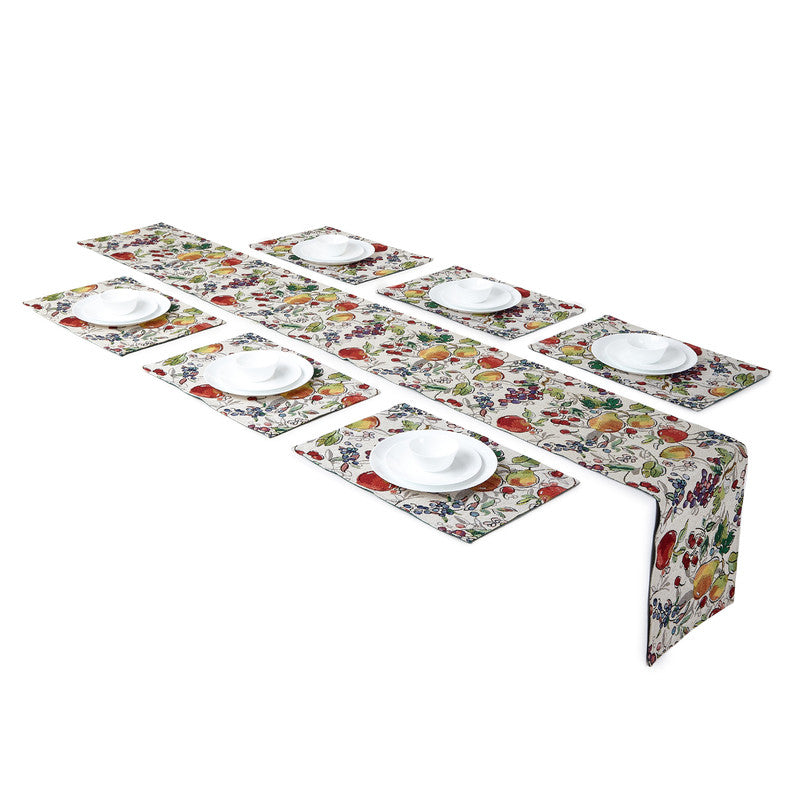 cotton table runner+placemat