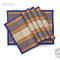 Madur Kathi Blue Table Runner+Placemat (Pack of 7)