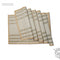Madur Kathi Beige Table Runner+Placemat (Pack of 7)