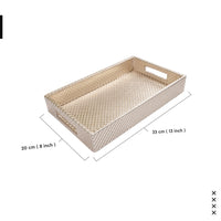 Leather Light Gold Leather Serving Tray