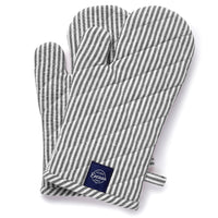 RC Yarn-Dyed Ticking Black Oven Gloves (Pack of 2)