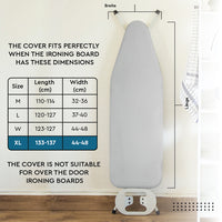 20s Sheeting - Silver Silver Luxury Ironing Board Cover (Pack of 1)