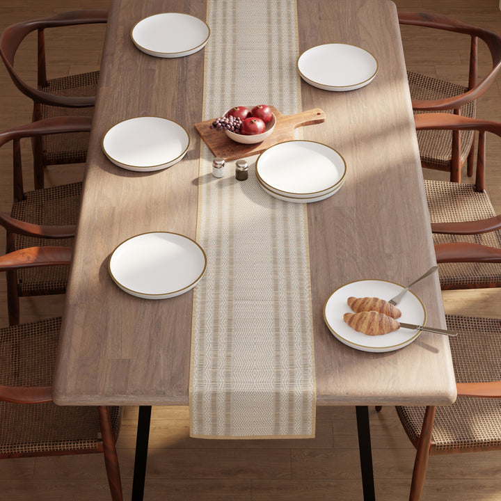 Madur Kathi Beige Table Runner (Pack of 1)