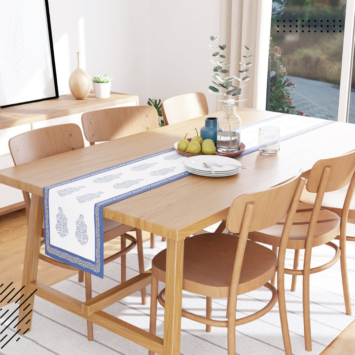 Cotton Indigo-01 Table Runner (Pack of 1)