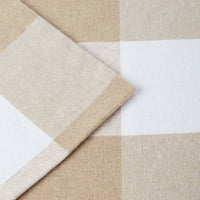Cotton Buffalo Beige Checks Cushion Cover (Pack of 2)
