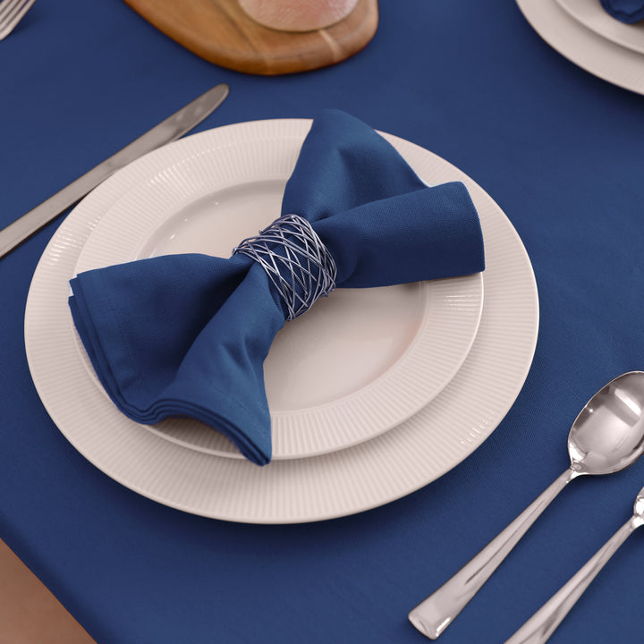 Cotton Cobalt Table Napkins (Pack of 6)