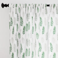 Polyester Palm Green Curtain (Pack of 2)
