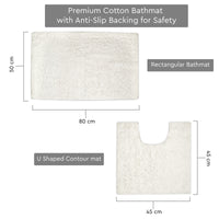Cotton Cream Bathmat (Pack of 4)