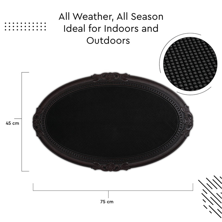 Rubber Shower Mats Heavy Duty Anti-Skid Floor Mats for Door, Bathroom, Kitchen & Home Entrance | PVC Non-Slip Drainage Mat for Wet & Dry Areas