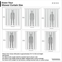 Polyester Stripe Cream Shower Curtain (Pack of 1)