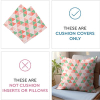 Micro Big Triangles Tomato Cushion Cover