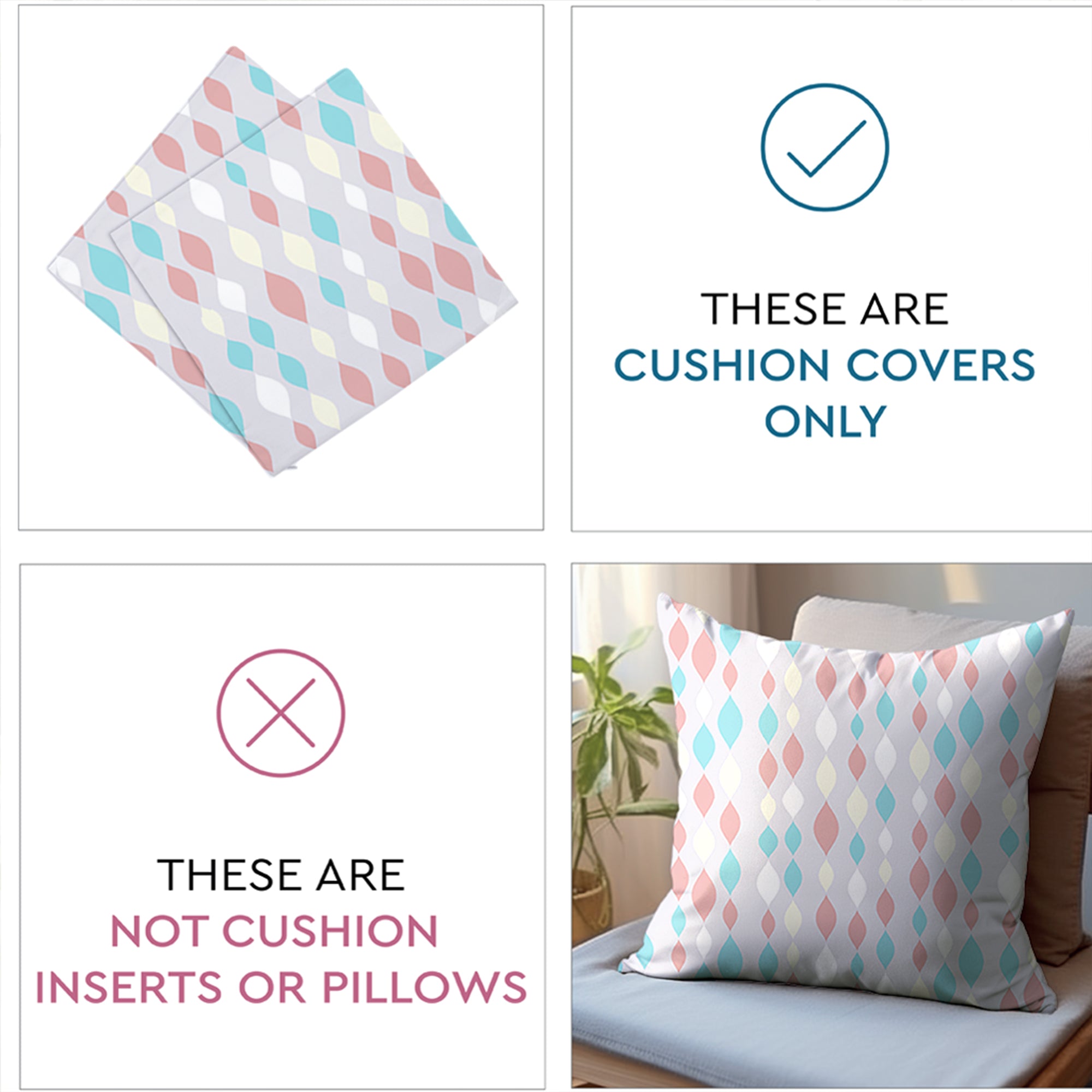 Micro Teardrops Lilac Cushion Cover