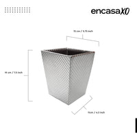 PU-Leather Silver Leather Dustbin