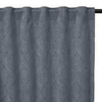 Embossed Velvet Grey Curtain
