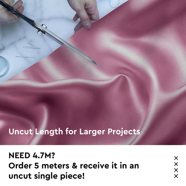 Silky Satin Fabric Material By Meter | 110 Cm Width, Silk & Shiny Fabrics | Fabric For Scrunchies, Dress, Pillowcases, Pajamas, Evening Dress, DIY