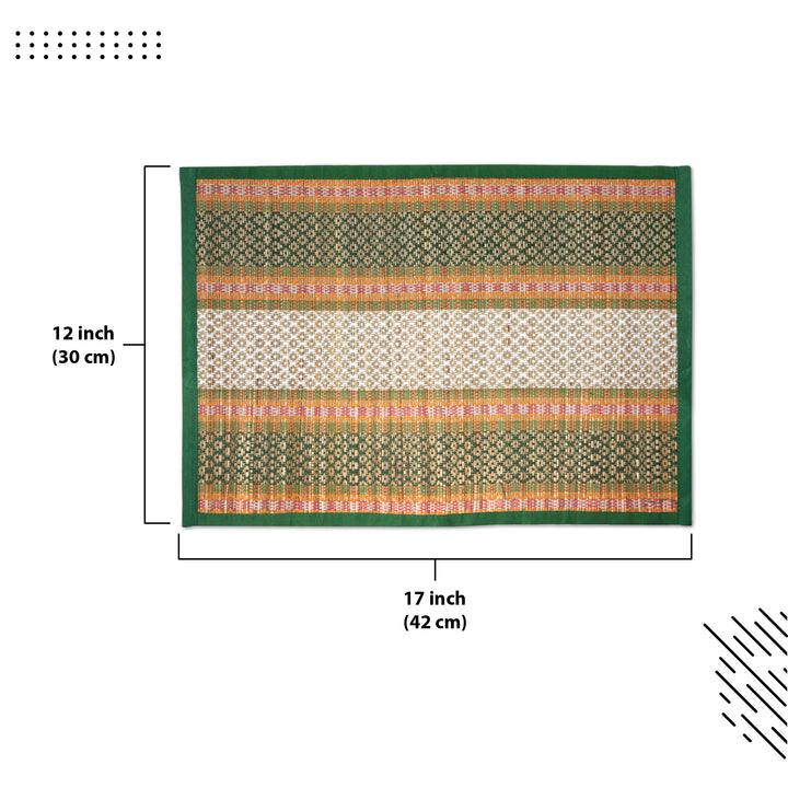 Madur Kathi Green Placemat (Pack of 4)