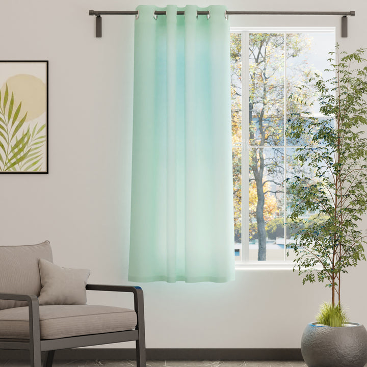 Canvas Mint Green Curtain (Pack of 1)