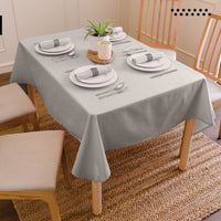 Cotton Light Grey Table Cloth (Pack of 1)