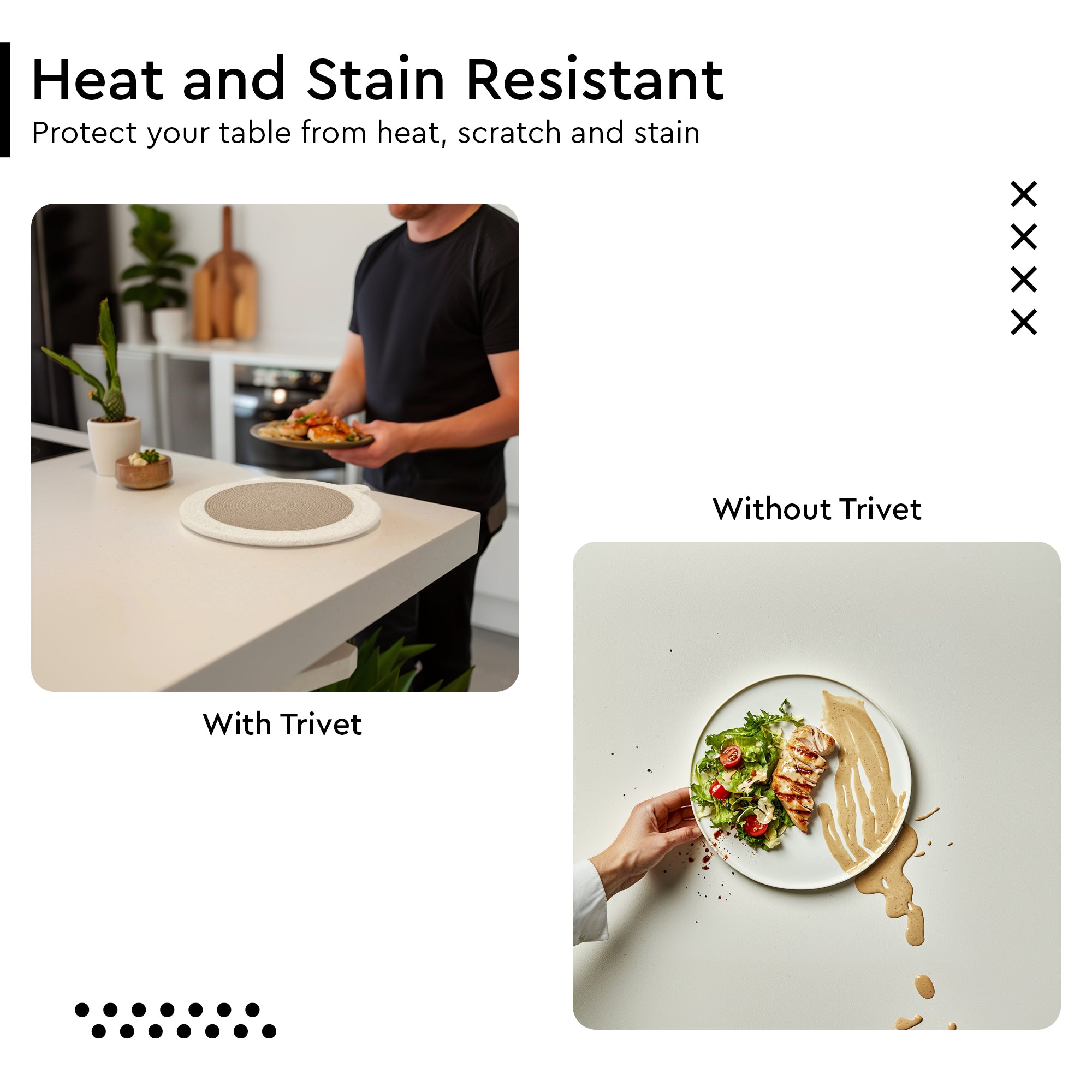 Cotton Beige Combo Trivet