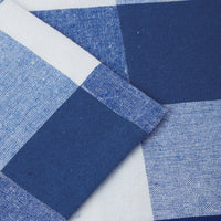 Cotton Buffalo Blue Checks Cushion Cover (Pack of 2)