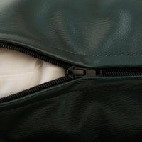 PVC Leather Green Cushion Cover (Pack of 1)