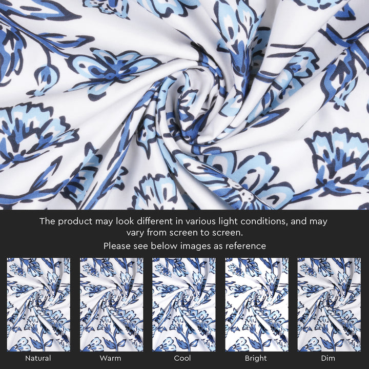 Spun Polyester Indigo Table Cloth (Pack of 1)
