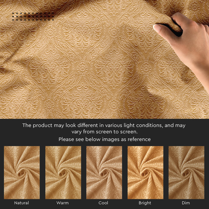 Embossed Velvet Gold Fabric