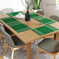 Ribbed Cotton Ladder Dk Green Placemat (Pack of 6)