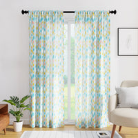 Polyester Teardrops Turq Curtain (Pack of 2)