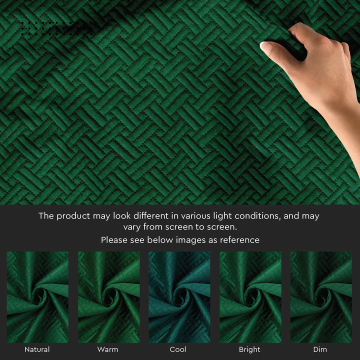 Quilted Polyester Fabric Forest Green Fabric