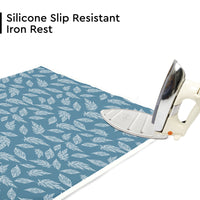 20s Sheeting Big Leaves Blue Ironing Mat (Pack of 1)
