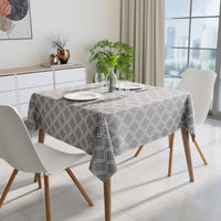 Cotton Grey Tiles Table Cloth (Pack of 1)