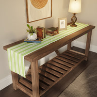 RC Yarn-Dyed Franca Lime Stripes Table Runner (Pack of 1)
