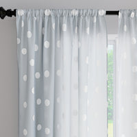 Polyester Dollar Grey Curtain (Pack of 2)