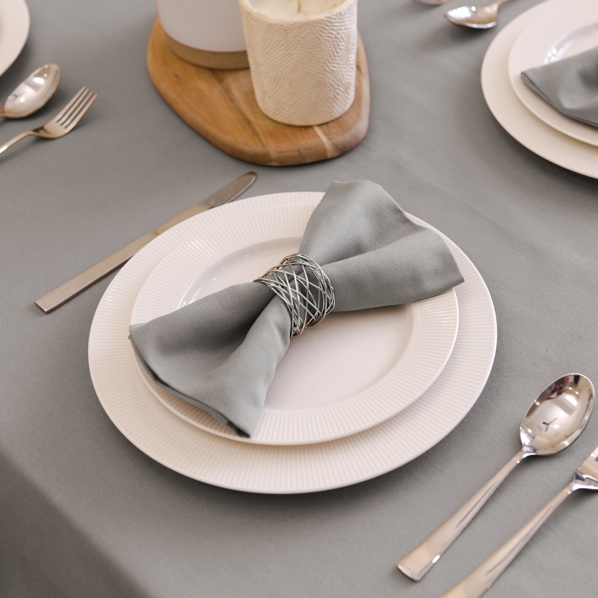 Cotton Grey Table Napkin (Pack of 4)
