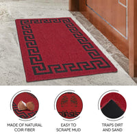 Coir Door Mats for Home Entrance Thick Anti-slip Welcome Doormat with PVC Back | Ideal for Indoor, Outdoor, Patio, Home and Office | Durable and Easy to Clean