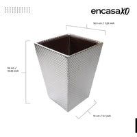 PU-Leather Silver Leather Dustbin