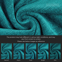 Chenille Solid Azul Blue Cushion Cover (Pack of 1)