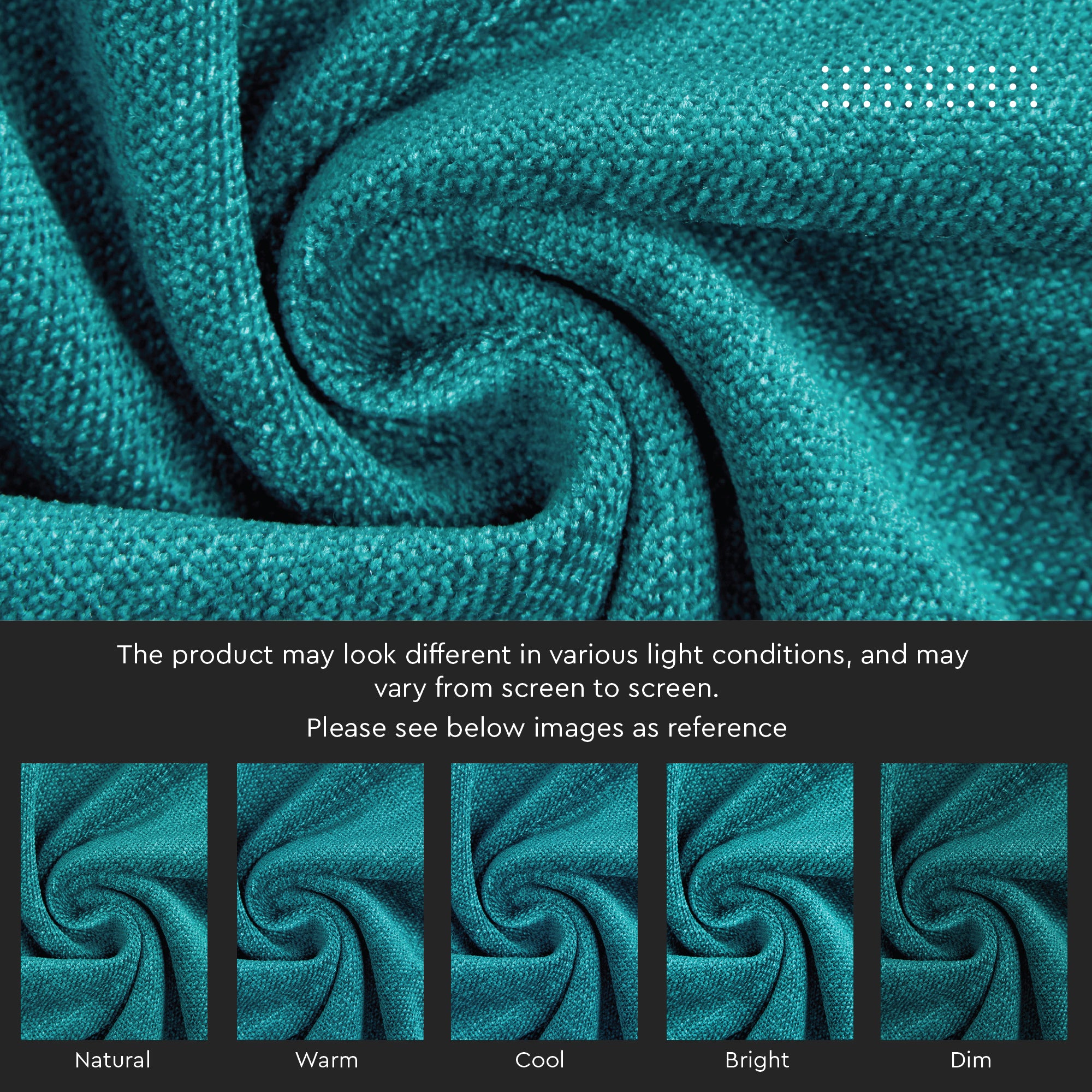 Chenille Solid Azul Blue Cushion Cover (Pack of 1)
